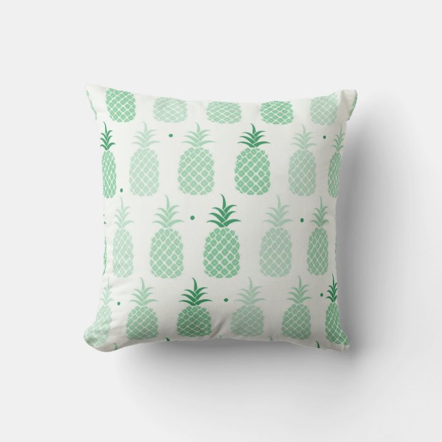 Grünes Ananas-Pattern-Kissen Kissen (Vorderseite)