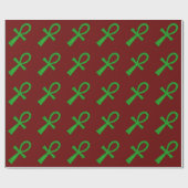 Grünes Ankh-Papier Geschenkpapier (Flach)