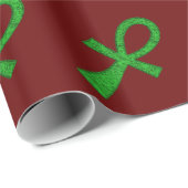 Grünes Ankh-Papier Geschenkpapier (Rolleneckpunkt)