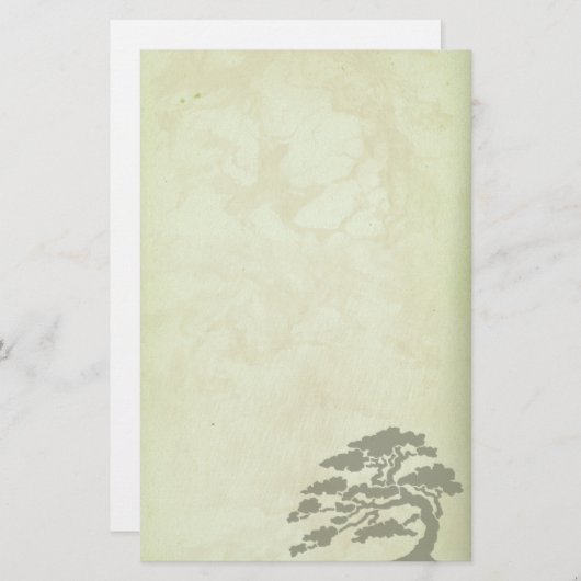 Grünes antikes Wiedergabe-Briefpapier Briefpapier (Vorne/Hinten)