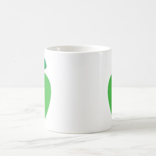 Grünes Apfelfrucht Kaffeetasse (Mittel)