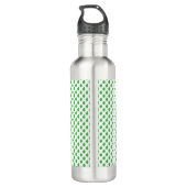 Grünes Apfelfruchtmuster Edelstahlflasche (Rückseite)