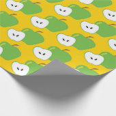 Grünes Apfelfruchtpapier Geschenkpapier (Ecke)