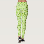 Grünes Apfelscheibenmuster Leggings (Rückseite)