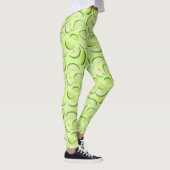 Grünes Apfelscheibenmuster Leggings (Rechts)
