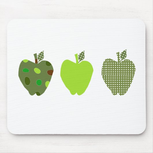 Grünes Apple Mousepad (Vorne)