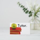 Grünes Apple u. Buch-Tutor Visitenkarte (Stehend Vorderseite)