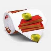 Grünes Apple u. Bücher Krawatte (Gerollt)