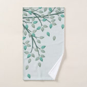 Grünes aquamarines Blätter-Bad-Badezimmer-Tuch-Set Badhandtuch Set (Handtuch)