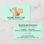 Grünes Aquamarines Eichhörnchengebäck Visitenkarte (Vorne/Hinten)