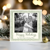 Grünes Aquarell-Jakobsmuschel-Muster Weihnachten