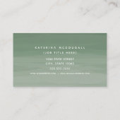 Grünes Aquarell Ombre generische Schablone Visitenkarte (Rückseite)