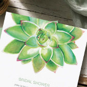 Grünes Aquarell Sukkuläres Brautparty Einladung