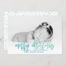 Grünes Aquarell Typografie Weihnachtsgebäck Foto