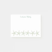 Grünes Aquarellmuster Post-it Klebezettel (Vorderseite)