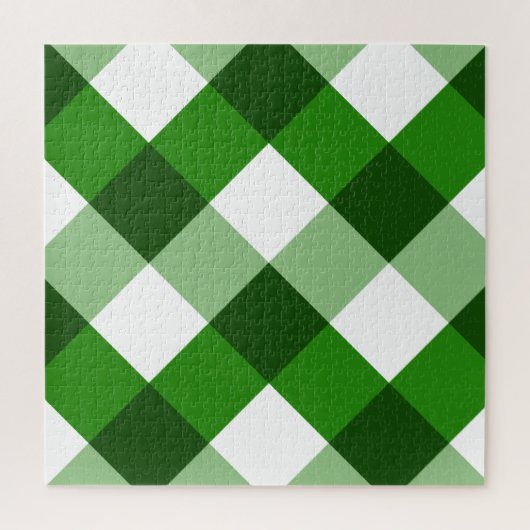 Grünes Argyle-Diamantmuster Puzzle (Vertikal)