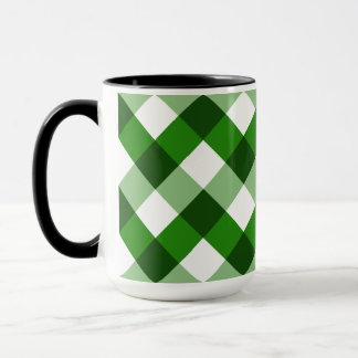 Grünes Argyle-Diamantmuster Tasse