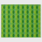 Grünes Argyle-Geometrisches Muster Geschenkpapier (Flach)