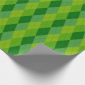 Grünes Argyle-Geometrisches Muster Geschenkpapier (Ecke)