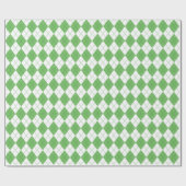 Grünes Argyle-Muster Golf Geschenkpapier (Flach)