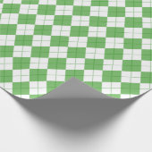 Grünes Argyle-Muster Golf Geschenkpapier (Ecke)