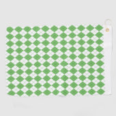 Grünes Argyle-Muster Golf Golfhandtuch (Horizontal)