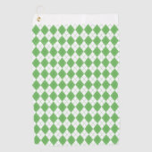 Grünes Argyle-Muster Golf Golfhandtuch (Vorderseite)