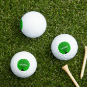 Grünes Art Deco Design Golfball (Insitu Gras)