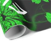 Grünes asiatisches Blume-Packpapier Geschenkpapier (Rolleneckpunkt)