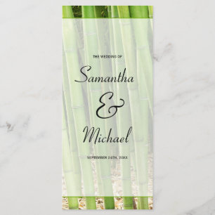 Grünes asiatisches Hochzeits-Bambusprogramm Programm