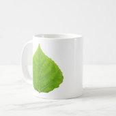 Grünes Aspen-Blatt #11 Kaffeetasse (Vorderseite Links)