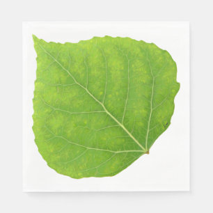 Grünes Aspen-Blatt #11 Serviette