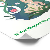 Grünes Ästhetisches Frauentag-Poster Poster (Ecke)