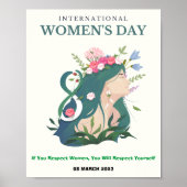 Grünes Ästhetisches Frauentag-Poster Poster (Vorne)