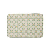 Grünes Ästhetisches Schachblütenmuster Y2K Muster Badematte (Vorderseite)