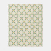 Grünes Ästhetisches Schachblütenmuster Y2K Muster Fleecedecke (Vorderseite)