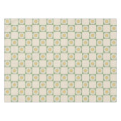 Grünes Ästhetisches Schachblütenmuster Y2K Muster Tischdecke (Vorderseite (Horizontal))