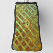 Grünes asymmetrisches geometrisches Muster Golf Headcover (Rotieren 90)