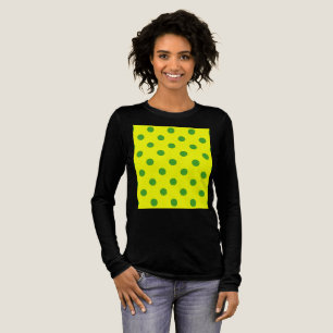 Grünes auf gelben Punkten Musterdesign Tri-Blend Shirt