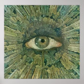 Grünes Auge der Natur Poster (Vorne)