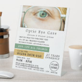 Grünes Auge, Optiker, Techniker Sockelschild (In Situ)