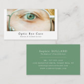 Grünes Auge, Optiker, Techniker Visitenkarte (Vorne/Hinten)