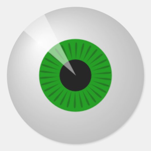 Grünes Auge Runder Aufkleber (Vorderseite)
