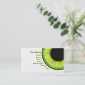 Grünes Augen-Fokus Visitenkarte (Stehend Vorderseite)