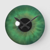 Grünes Augen-Iris-Augapfel-mittlere Runde Wanduhr (Vorderseite)