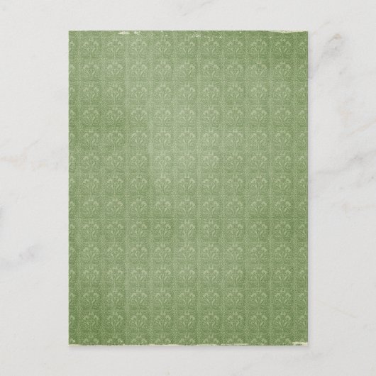 Grünes ausgeblendetes Muster Postkarte (Vorderseite)