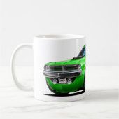 Grünes Auto 1970 Plymouths Cuda Kaffeetasse (Links)