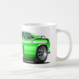 Grünes Auto 1970 Plymouths Cuda Kaffeetasse