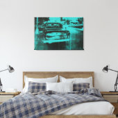 Grünes Auto Leinwanddruck (Insitu (Schlafzimmer))