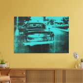 Grünes Auto Leinwanddruck (Insitu (Wohnzimmer))